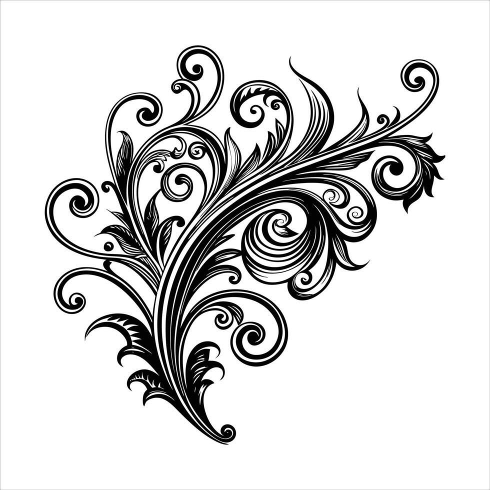 Baroque Set Of Vintage vector