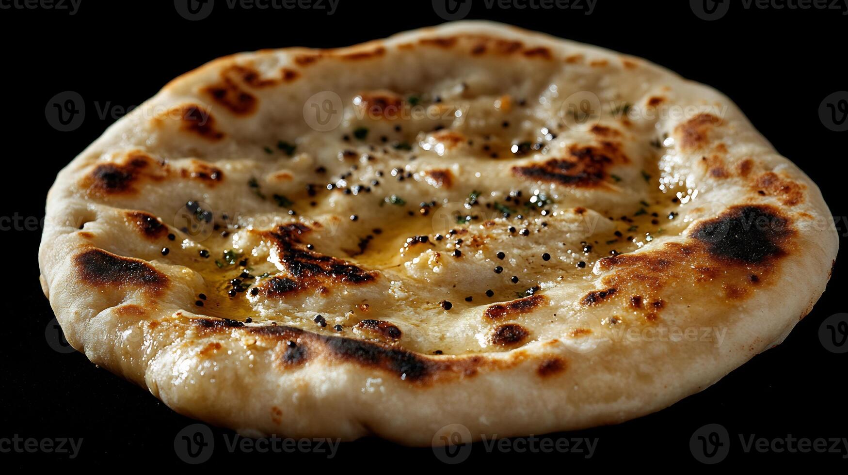 Freshly baked naan from India with a soft fluffy texture and aromatic hints of butter captured in a warm high resolution artisanal food photography style photo