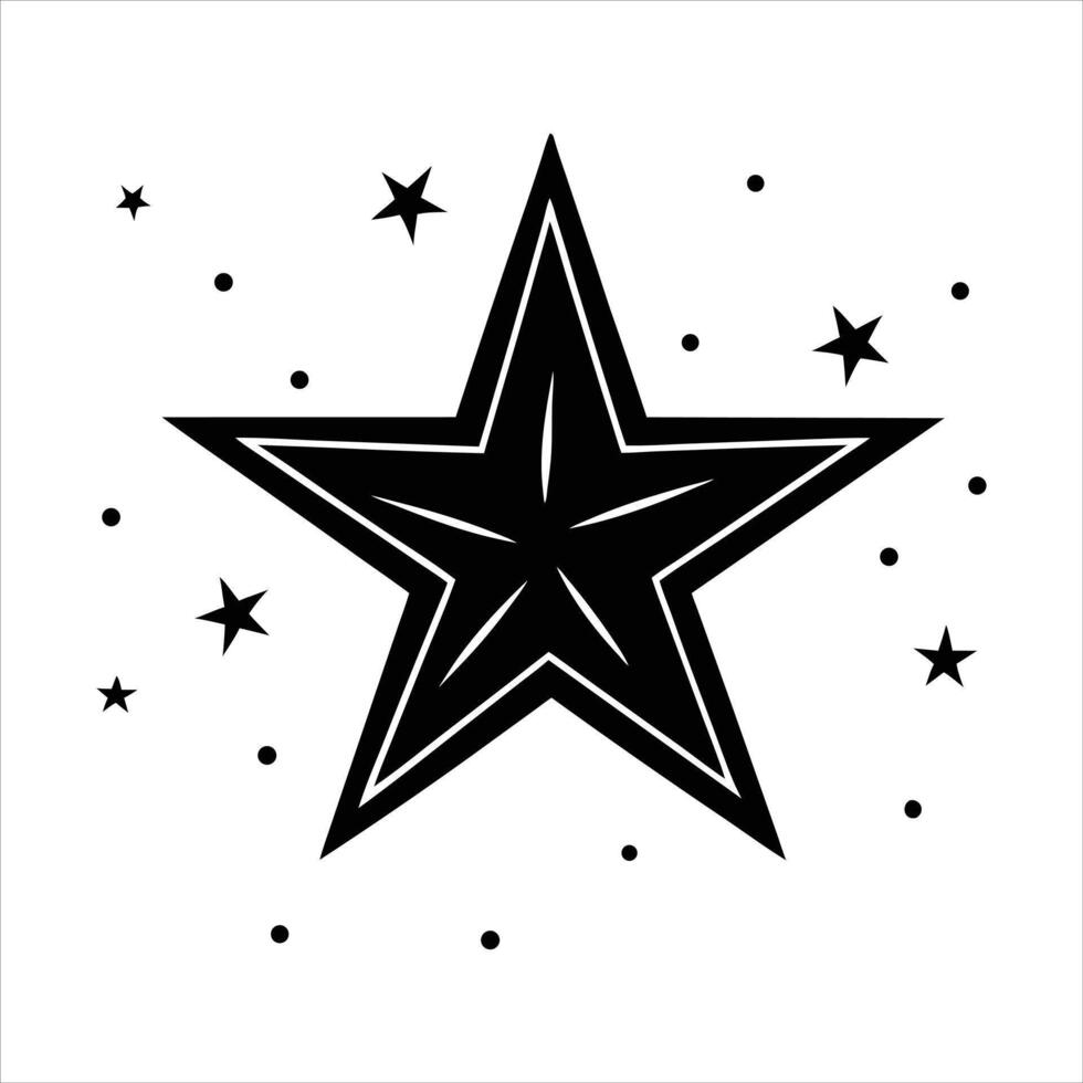 Star Icon Design Silhouette vector