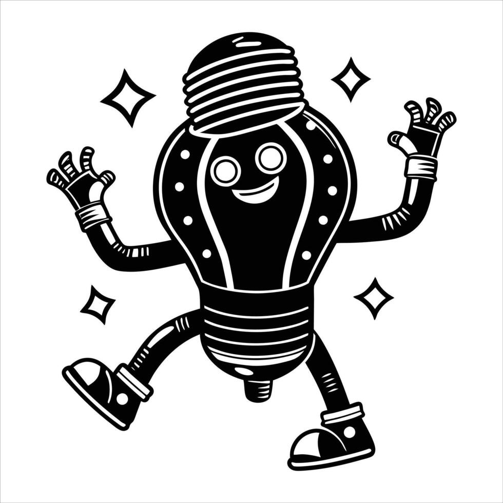 Cyberpunk Lightbulb Stock vector