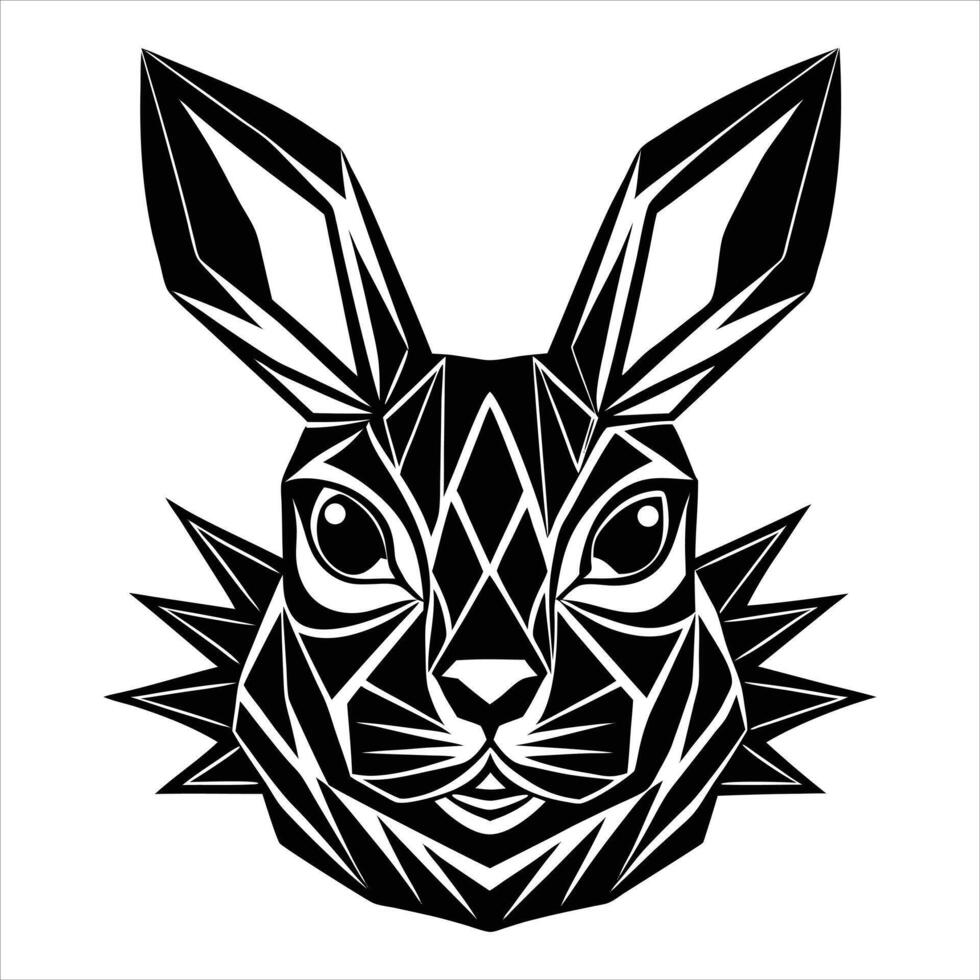 abstract bunny face vector