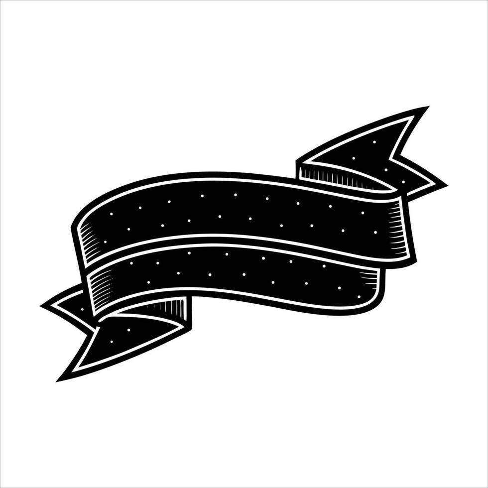 Black Ribbon Banner vector
