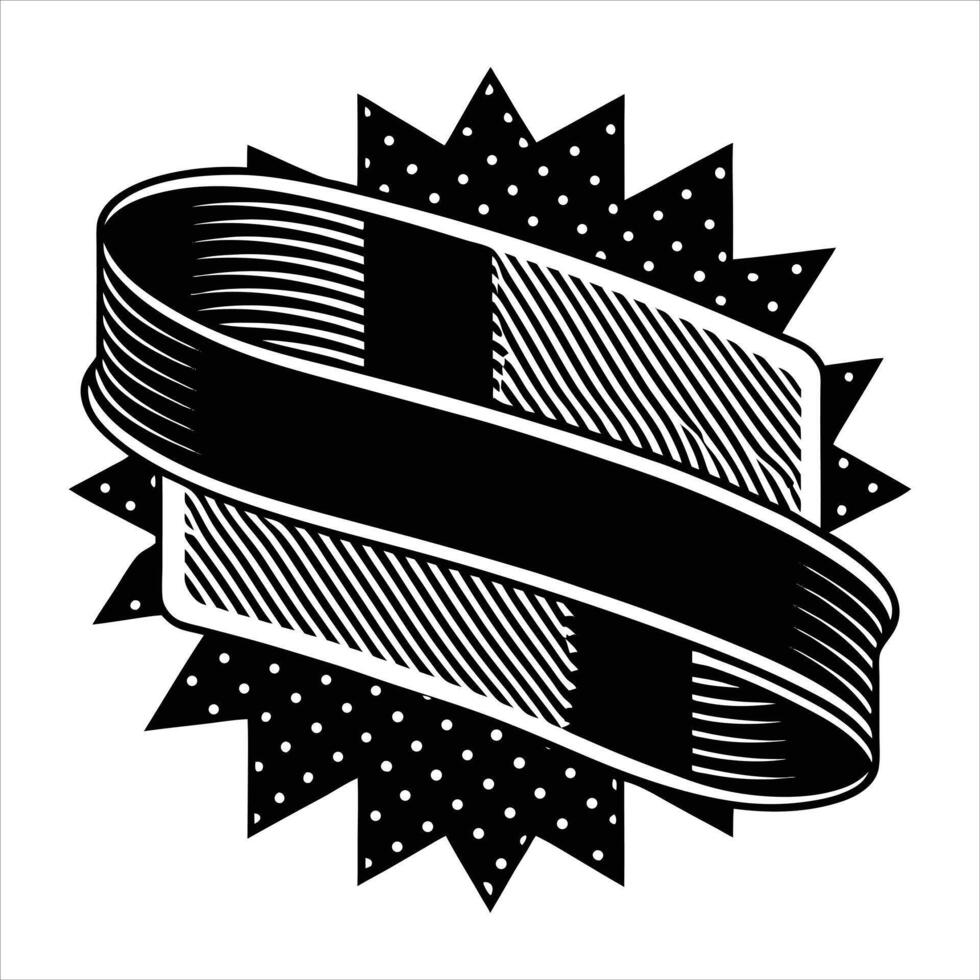 ribbon banner distorted vector