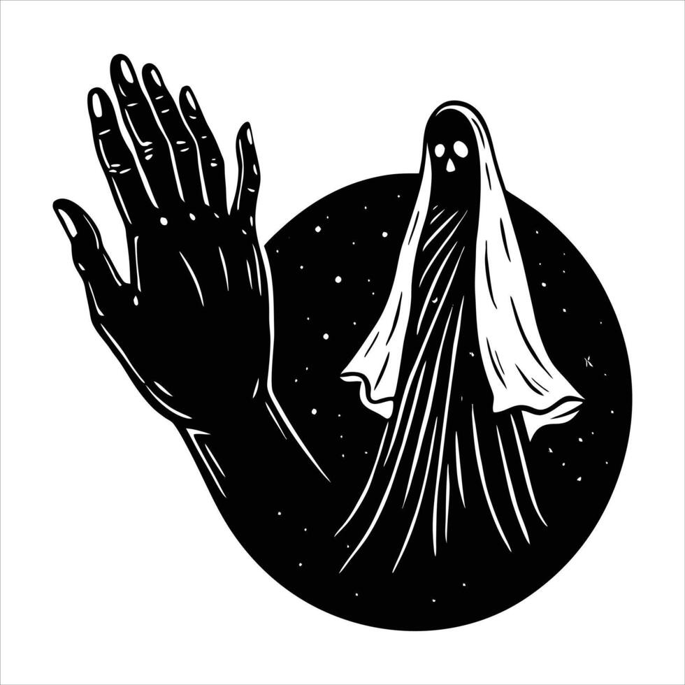 Ghostly Hands Reaching Out vector