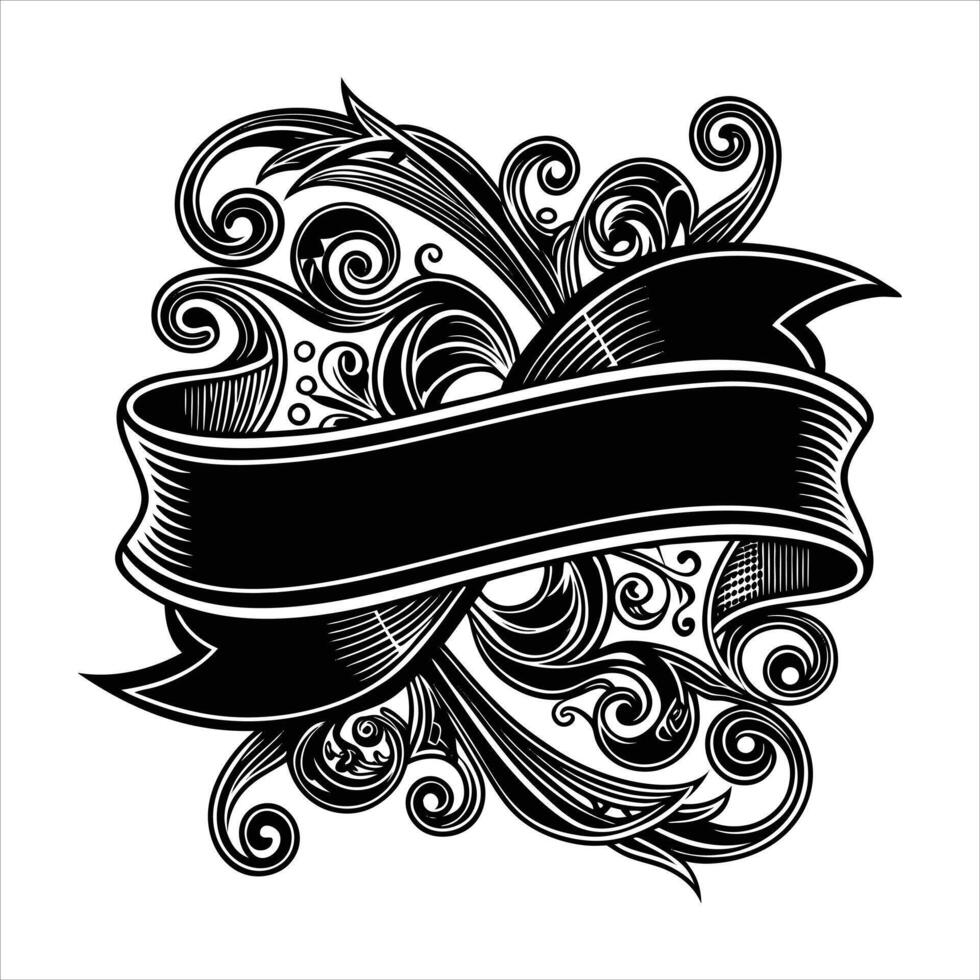 Vintage Ribbon Ornate vector