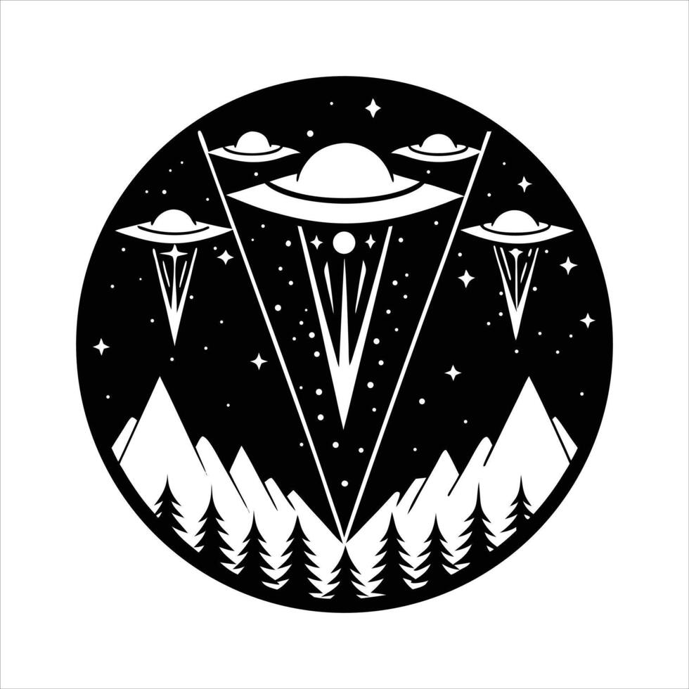 Alien Technology Silhouette vector