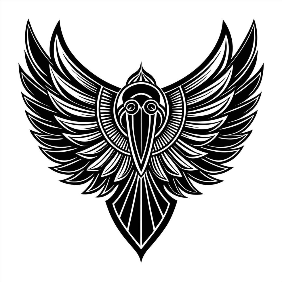 ancient biblical seraphim wing vector