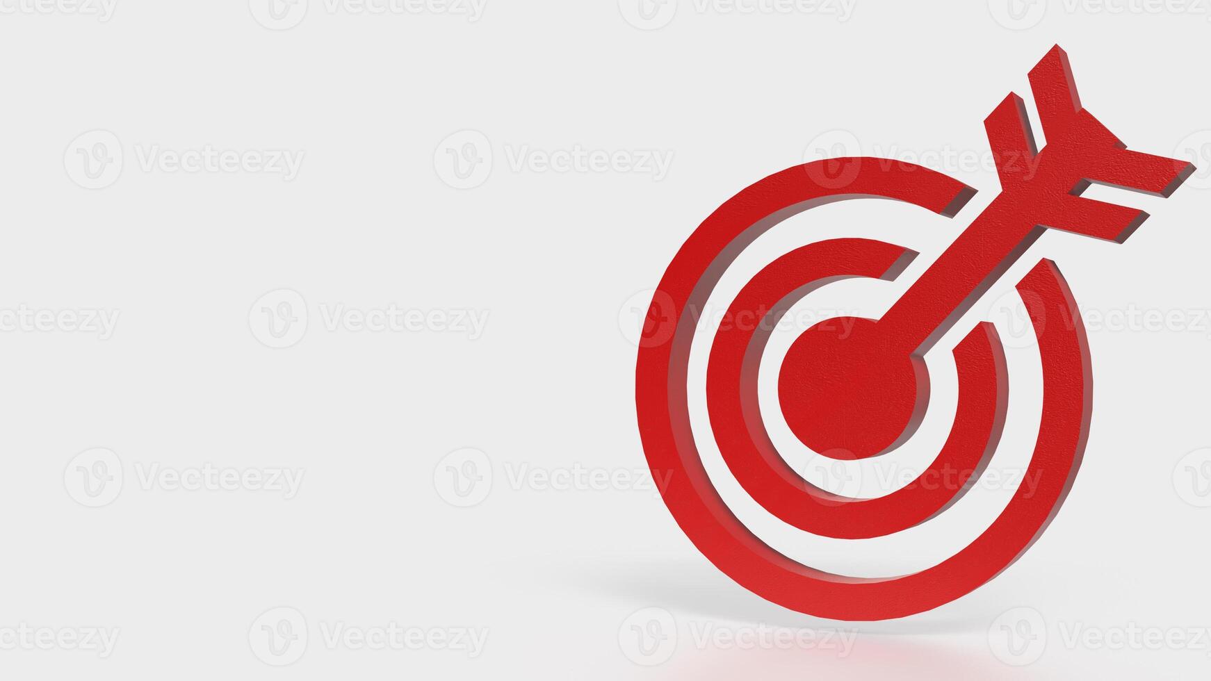 The Red target for Business concept 3d Rendering. photo