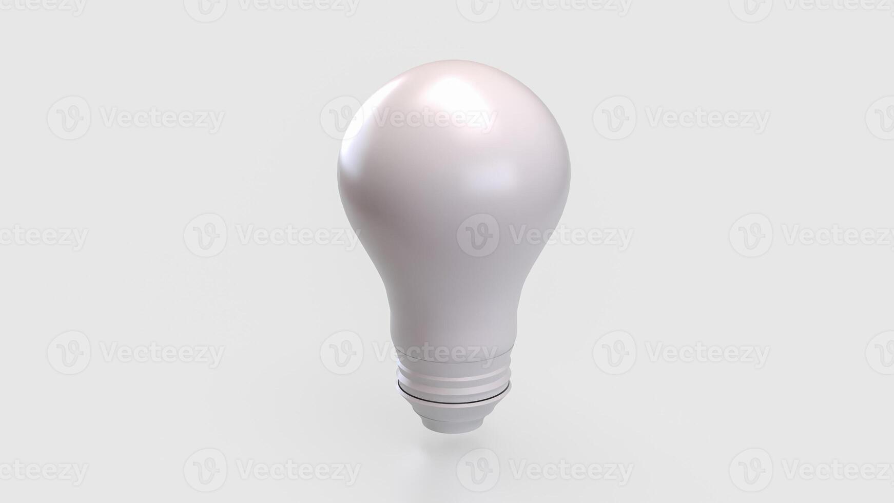 White light bulb for idea or creative concept 3d Rendering . photo