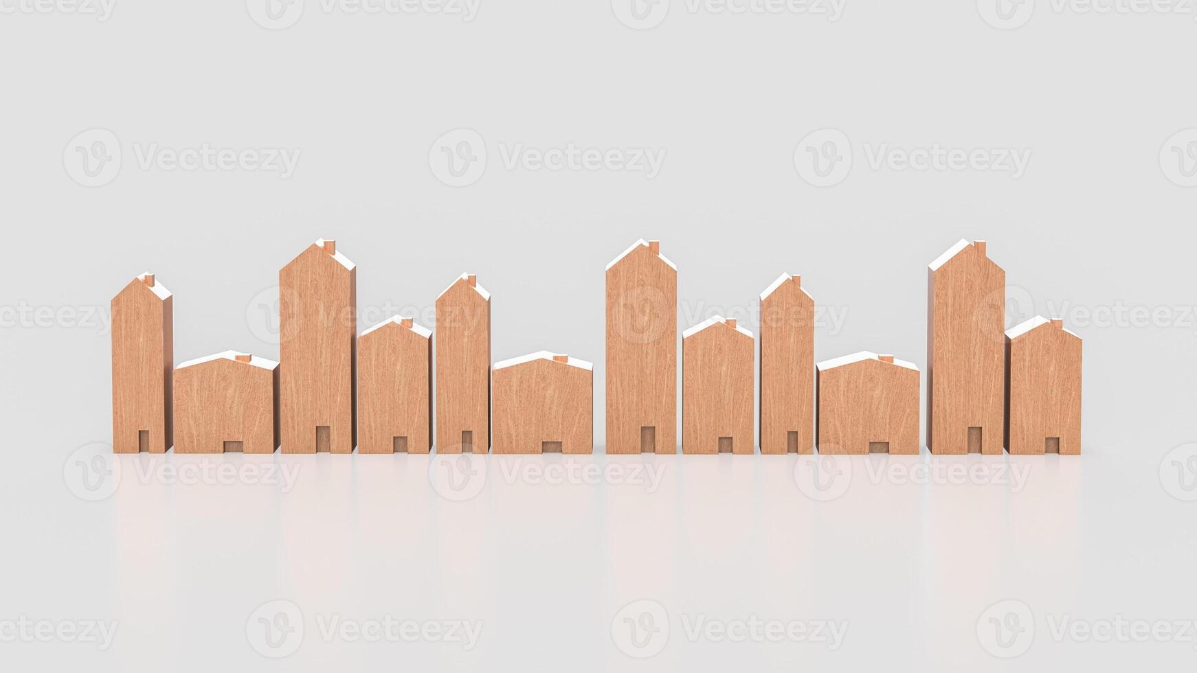 The House wood for property or real estate concept 3d Rendering. photo