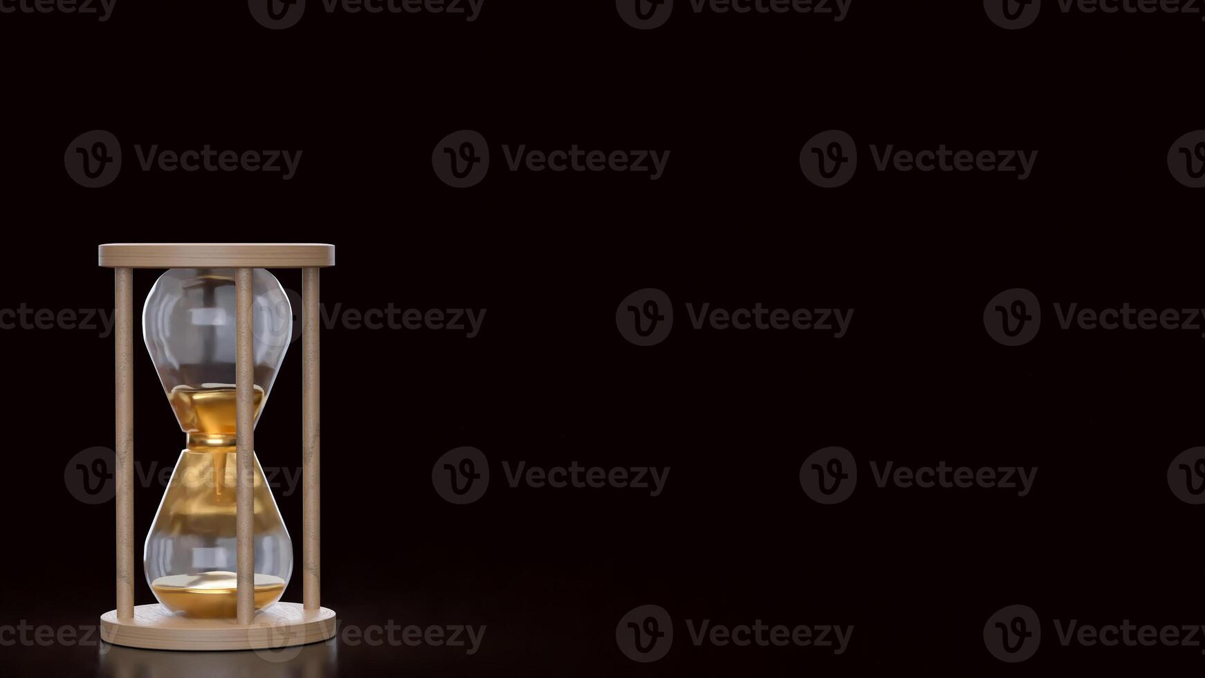 Sand clock for Time concept 3d Rendering. . photo