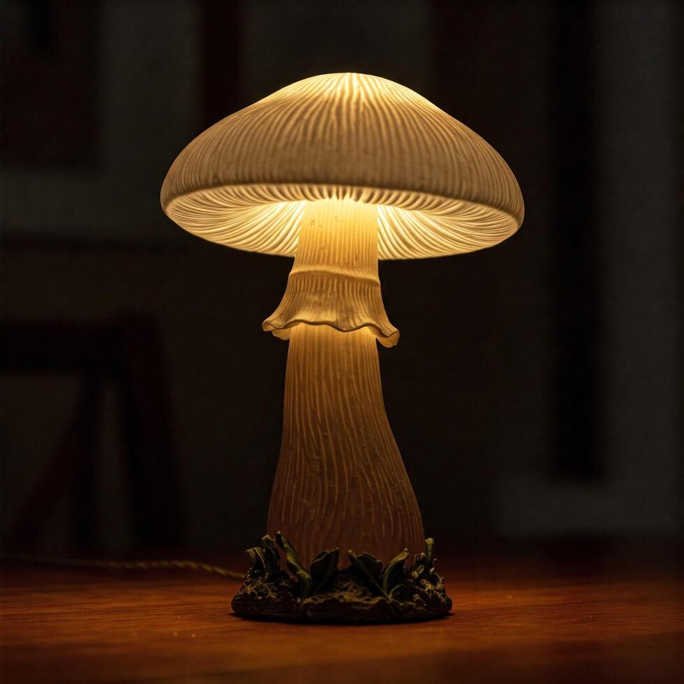 Illuminated Mushroom Table Lamp photo