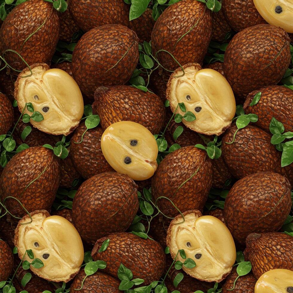 Tropical fruit, sapodilla, pattern, vibrant photo