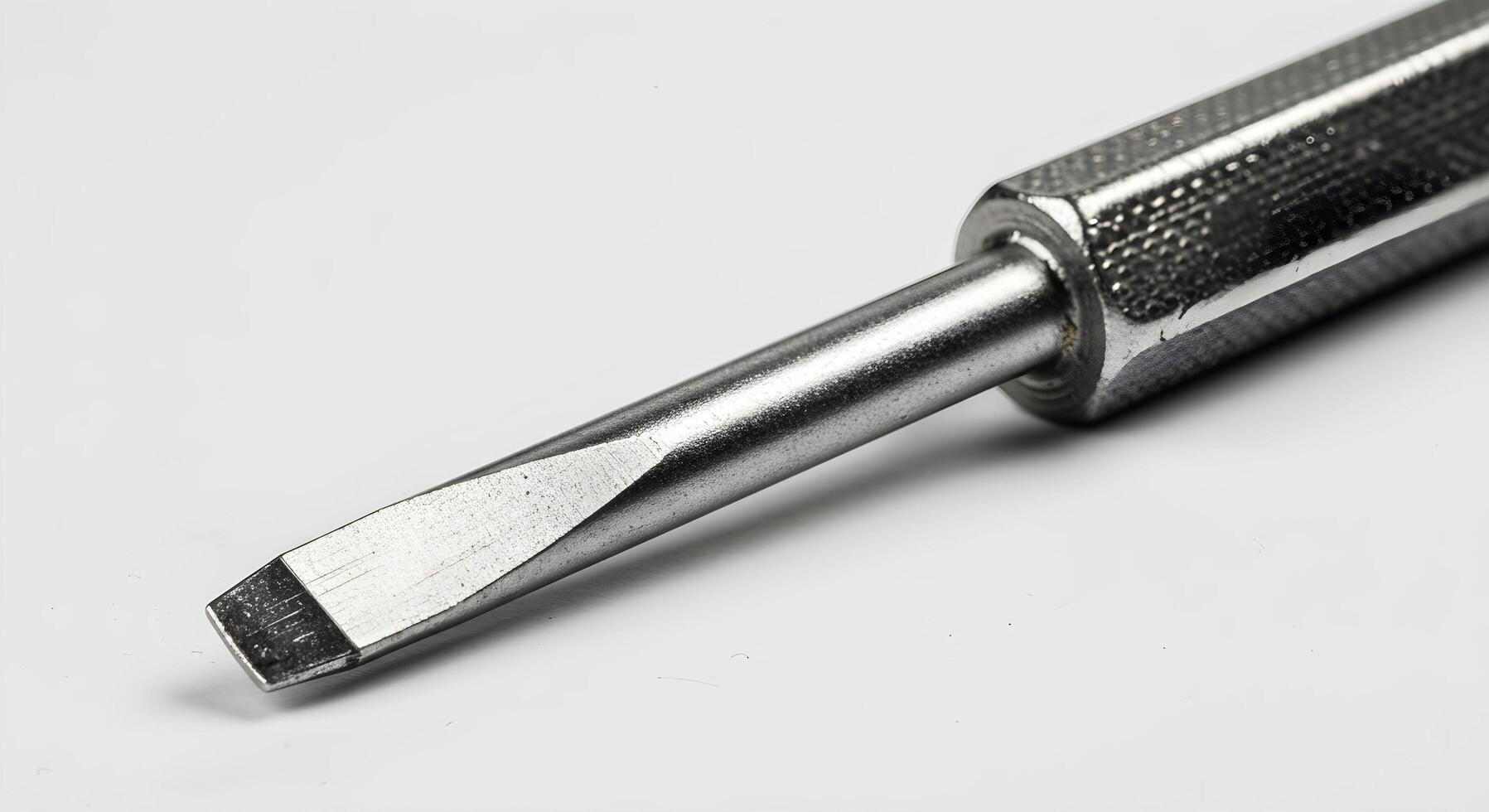 Close Up of a Screwdriver with a Metal Handle for Projects photo
