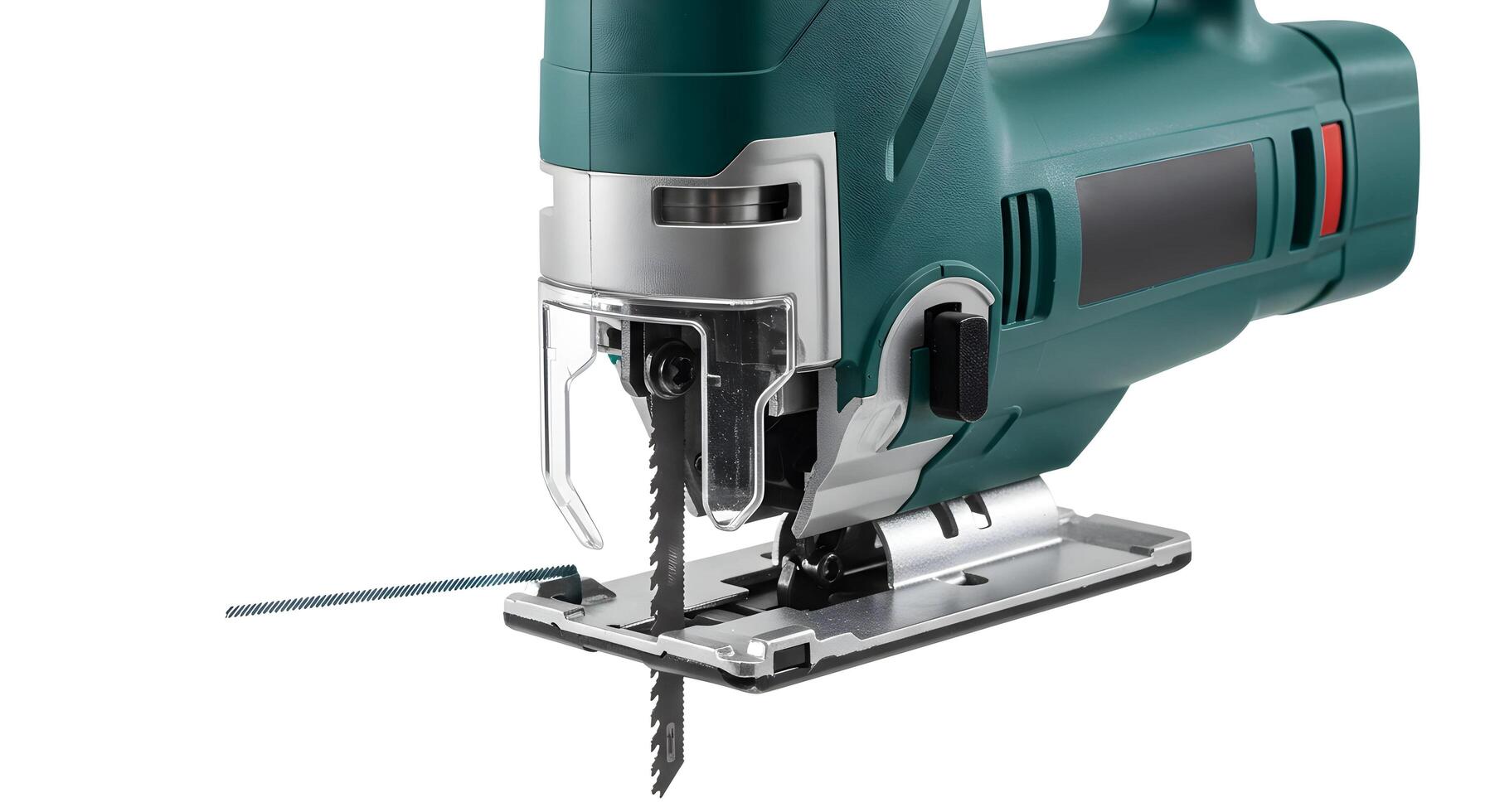 Using a Green Electric Jigsaw Tool for Woodworking and Diy Projects photo