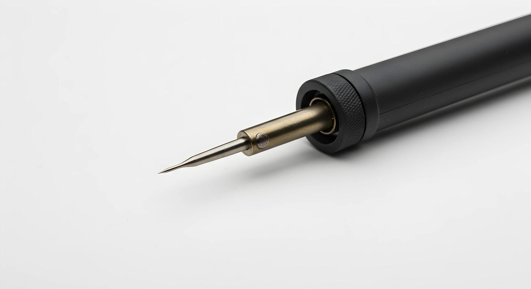 Soldering Iron Tool Close-up on White Background for Electronics Work photo