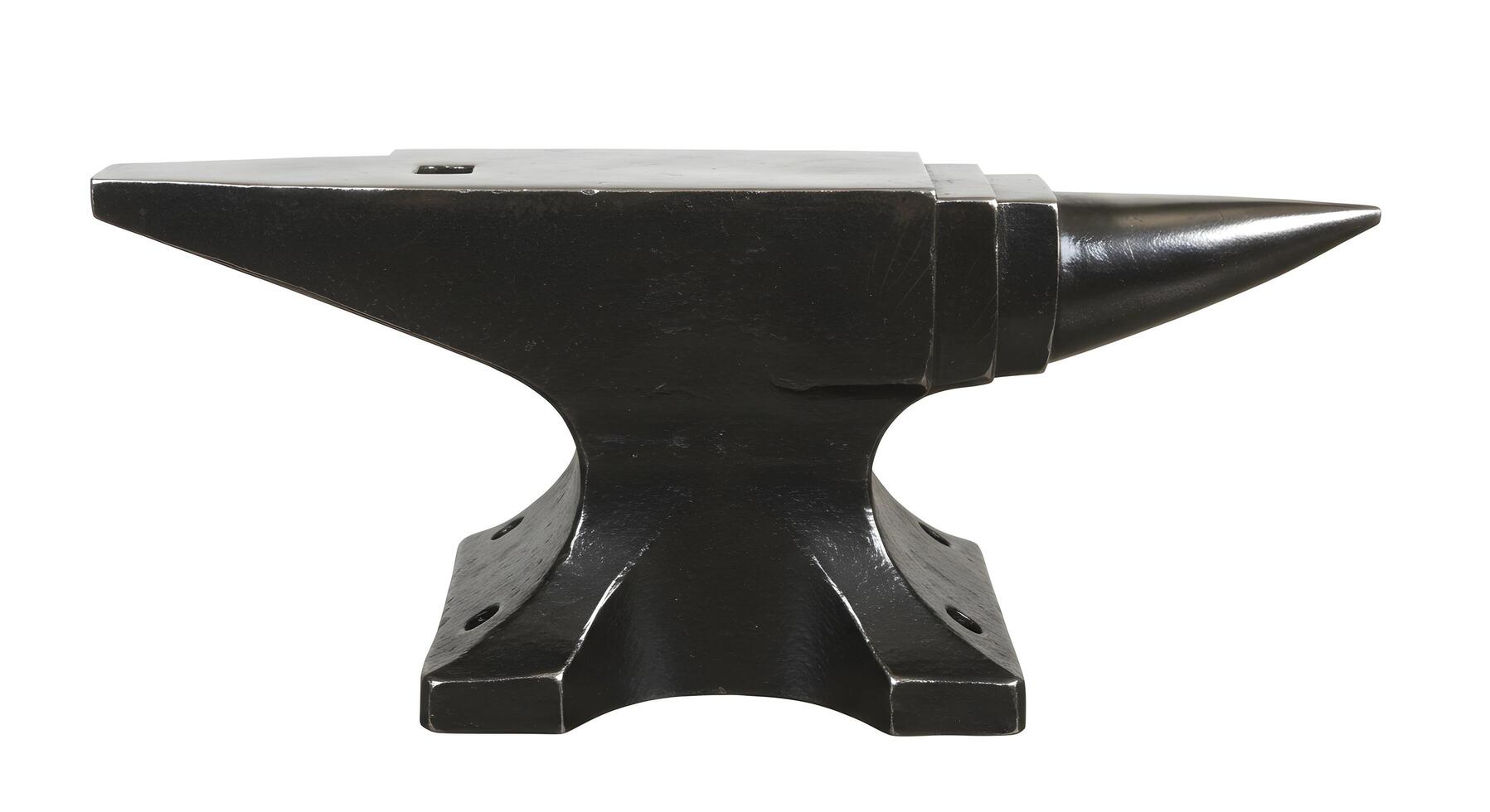 Isolated Metal Anvil Tool for Blacksmithing and Metalworking Craft photo