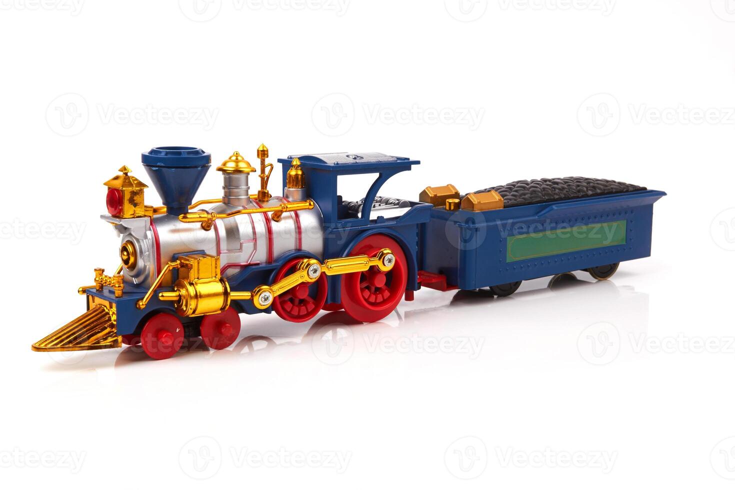 old locomotive on white background photo