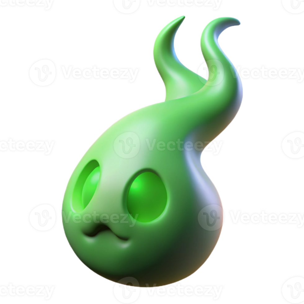stunning classic A mysterious will-o'-the-wisp, flickering with an eerie green light. Soft lighting, surreal style professional png