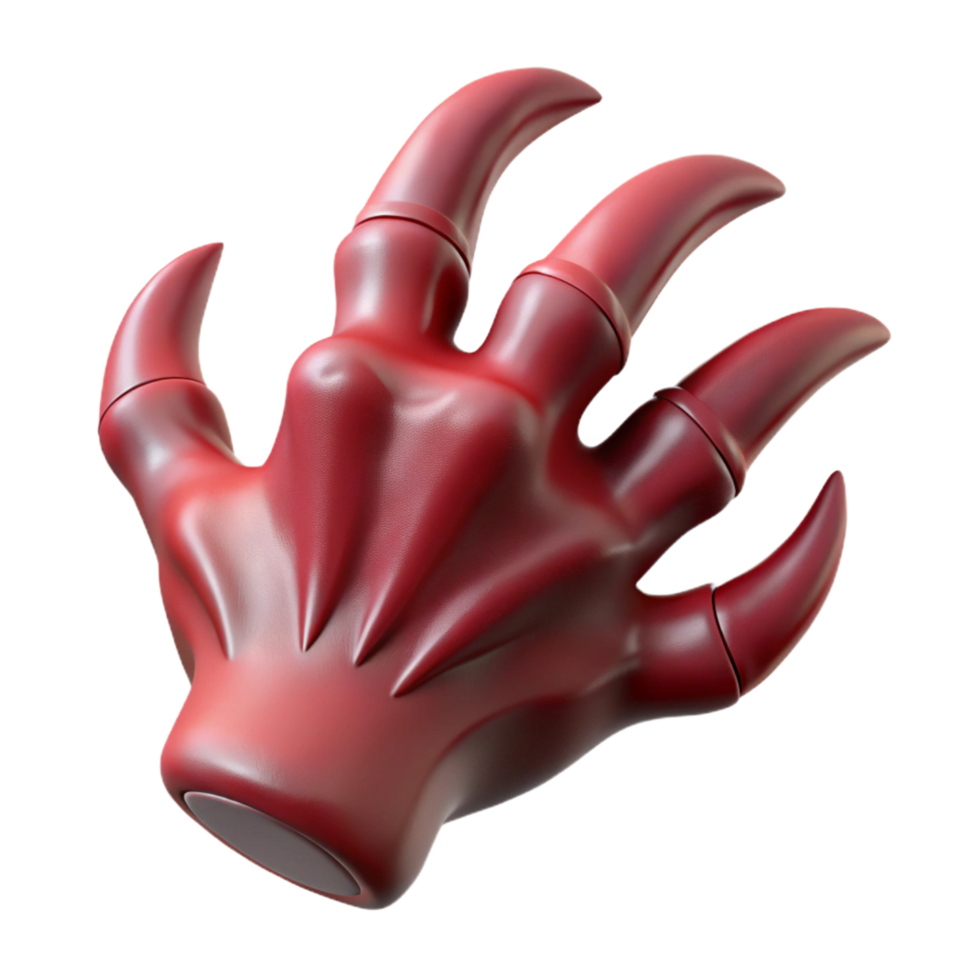 stunning traditional A realistic rendering of a demon's hand, clawed, premium png