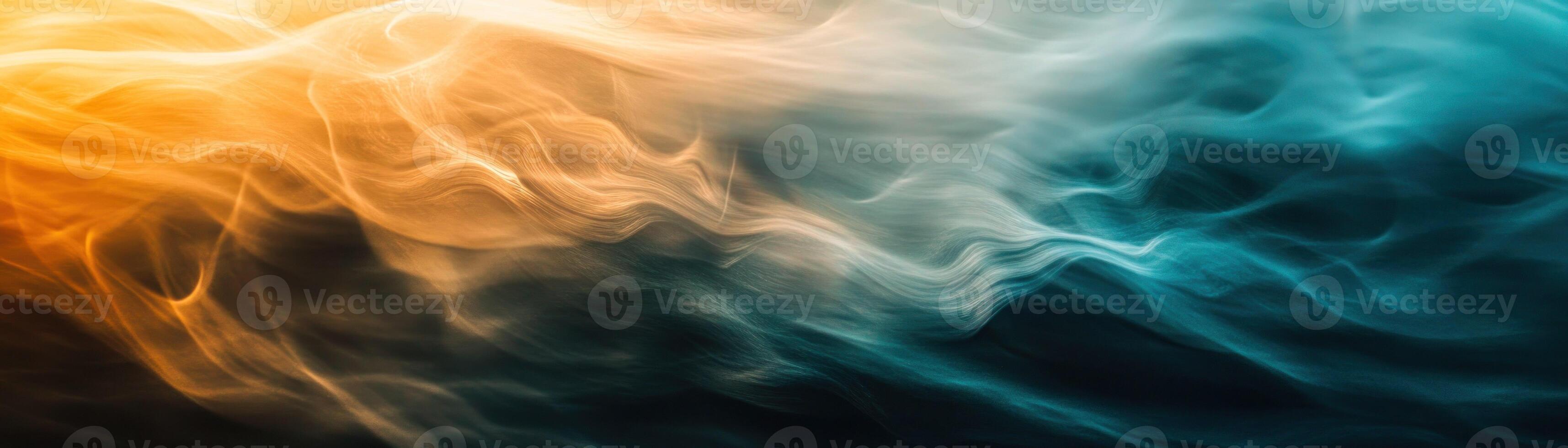 Abstract Swirling Smoke in Warm and Cool Colors photo