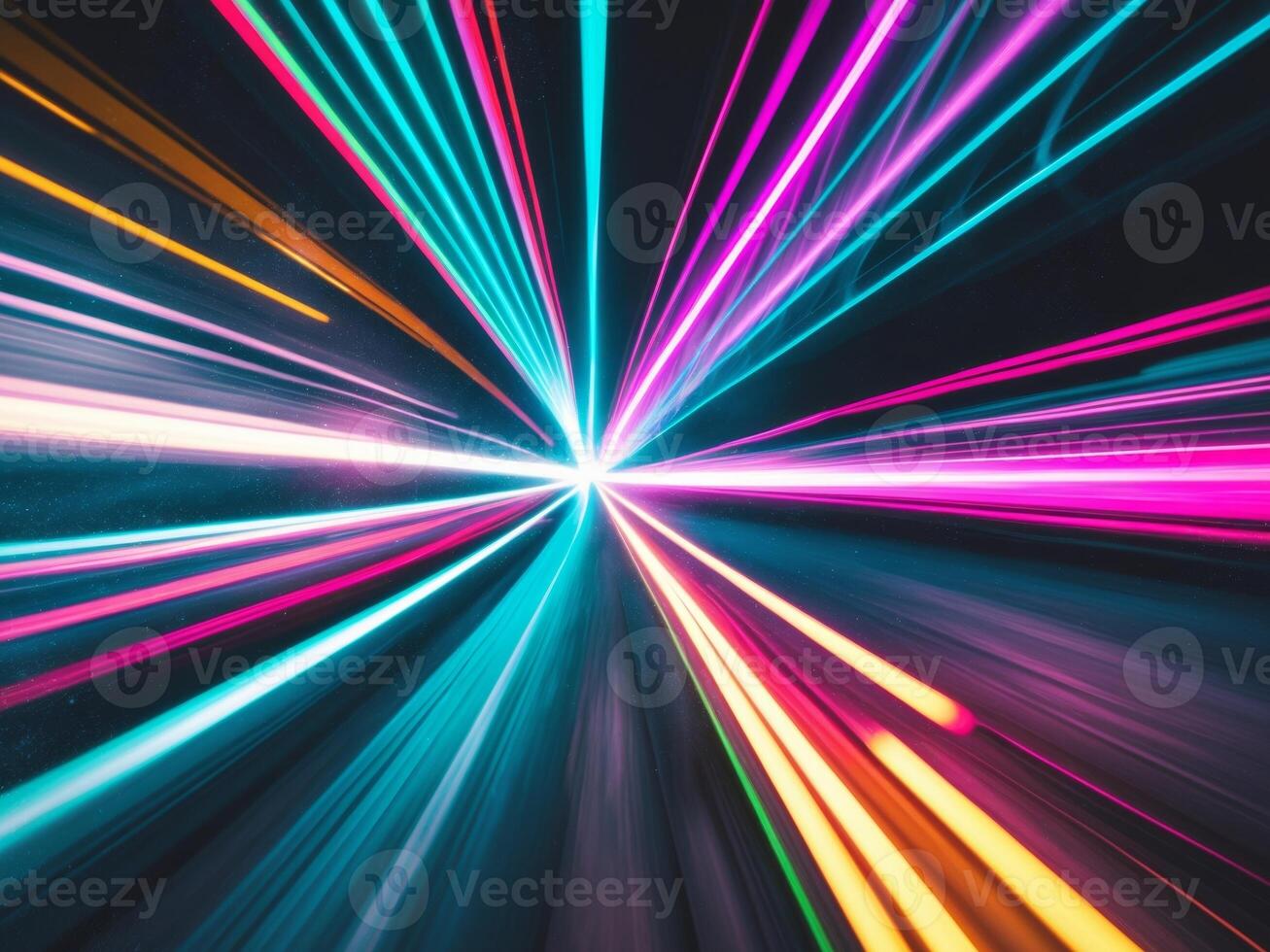 Abstract digital art piece that appears to be long exposure dynamic speed light photo