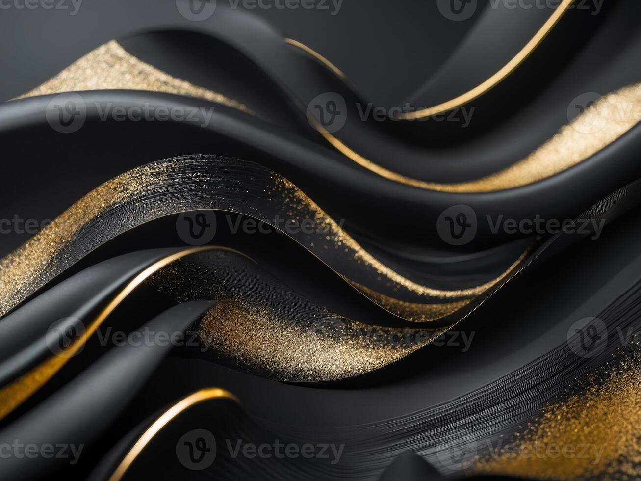Abstract background black gold color scheme made up Luxurious and high quality. photo