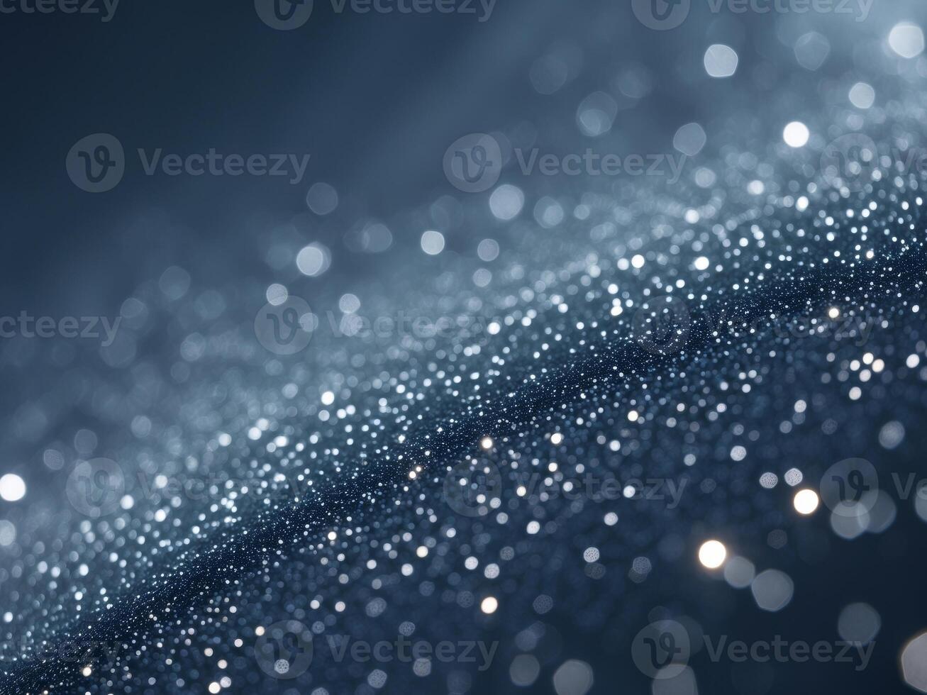 Abstract background dark blue color filled small white Glitter Particles Background photo