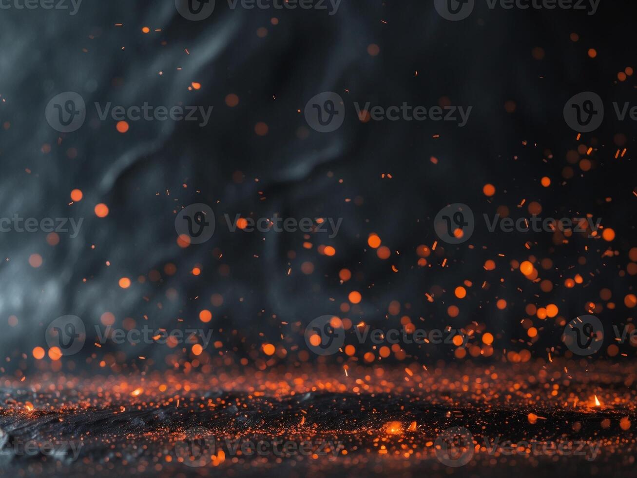 A close up of a fire with sparks photo