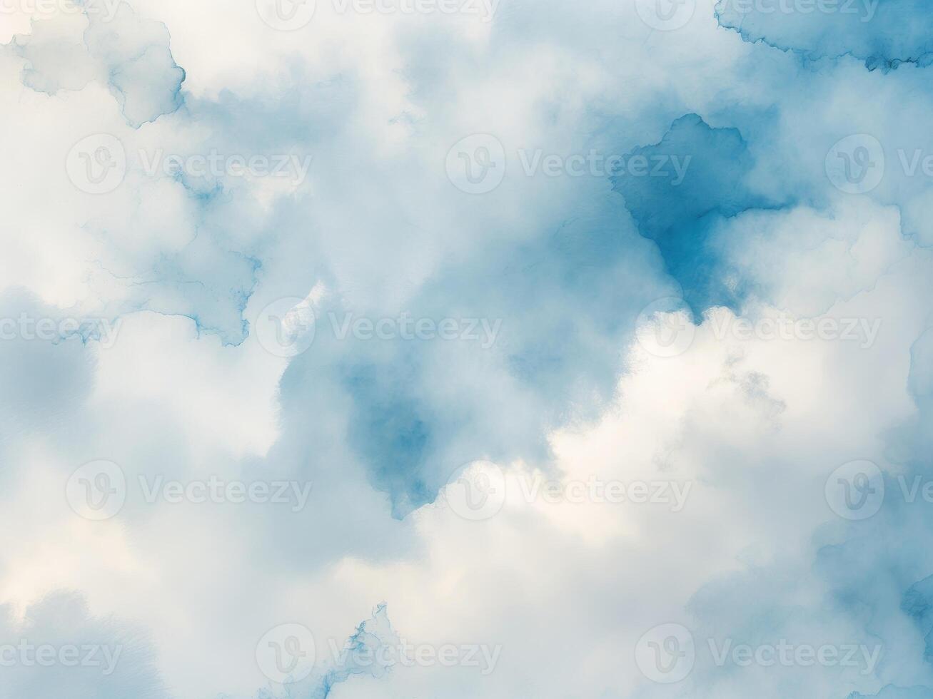Abstract background blue white color scheme sky filled Watercolor shades blurry. photo