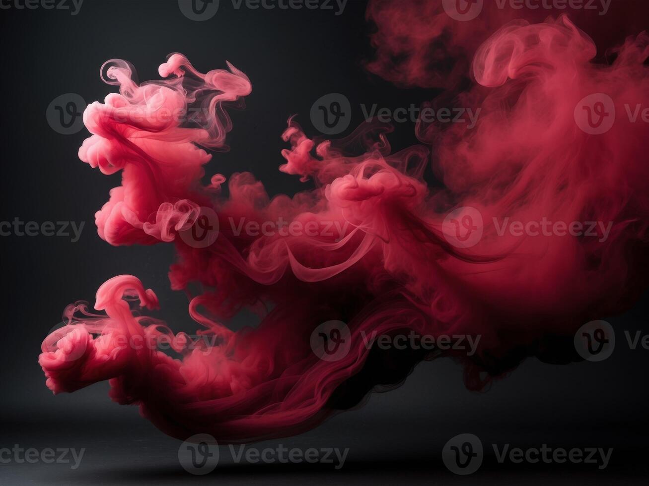 Dark red smoke fog black background appears to Abstract watercolor photo