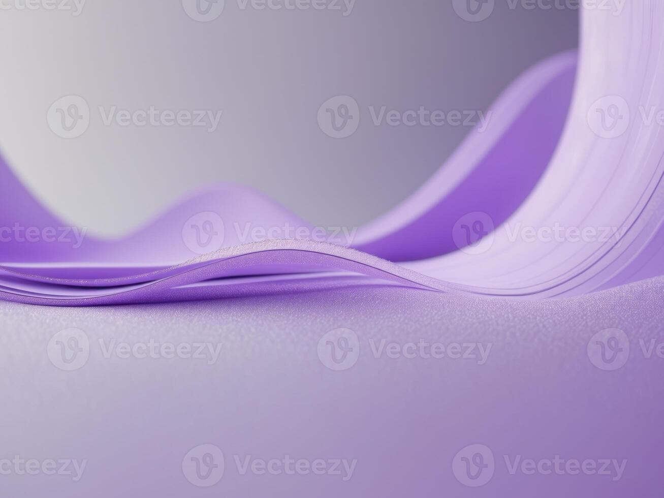 A purple paper wave on a white background photo
