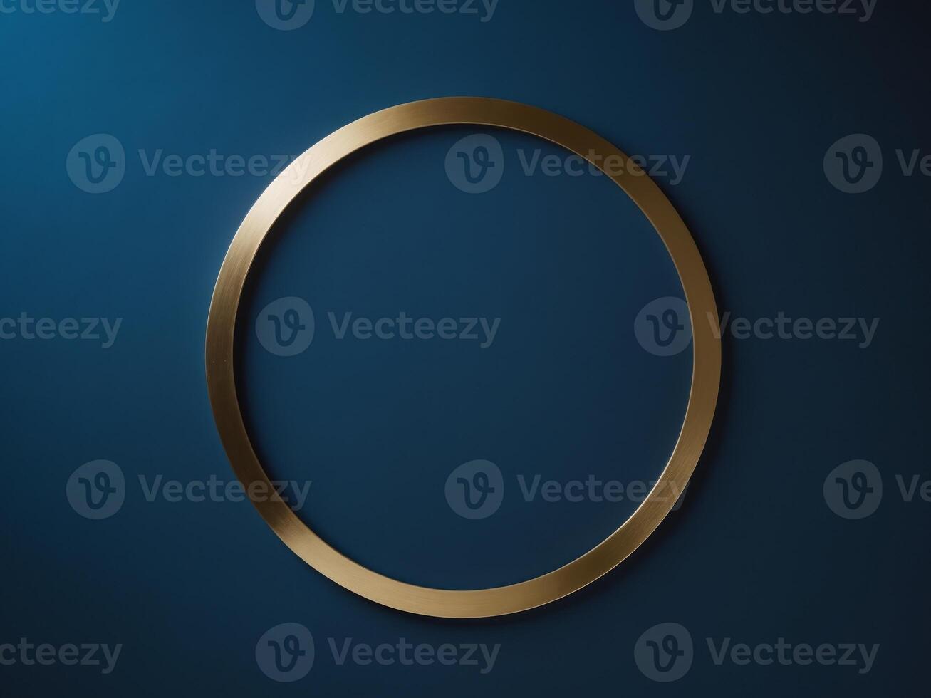 Dark blue background golden circle center made up The design consists. photo