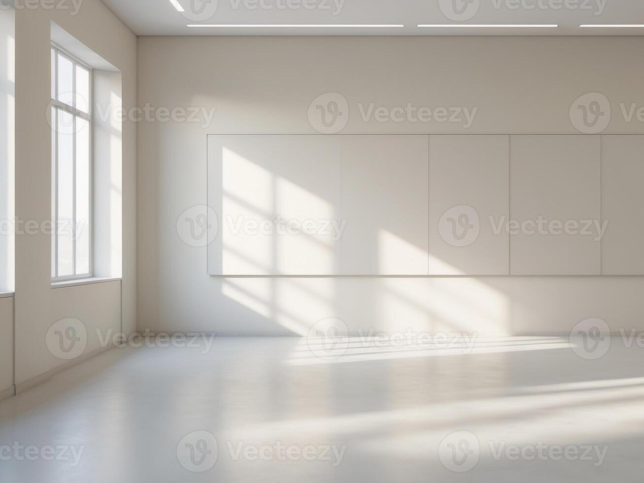 Modern classroom large window left side room has Empty. photo