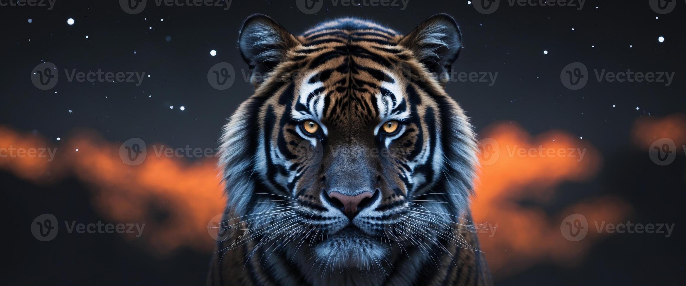 Space Black Tiger Overview Fierce Vibe Night Orange photo