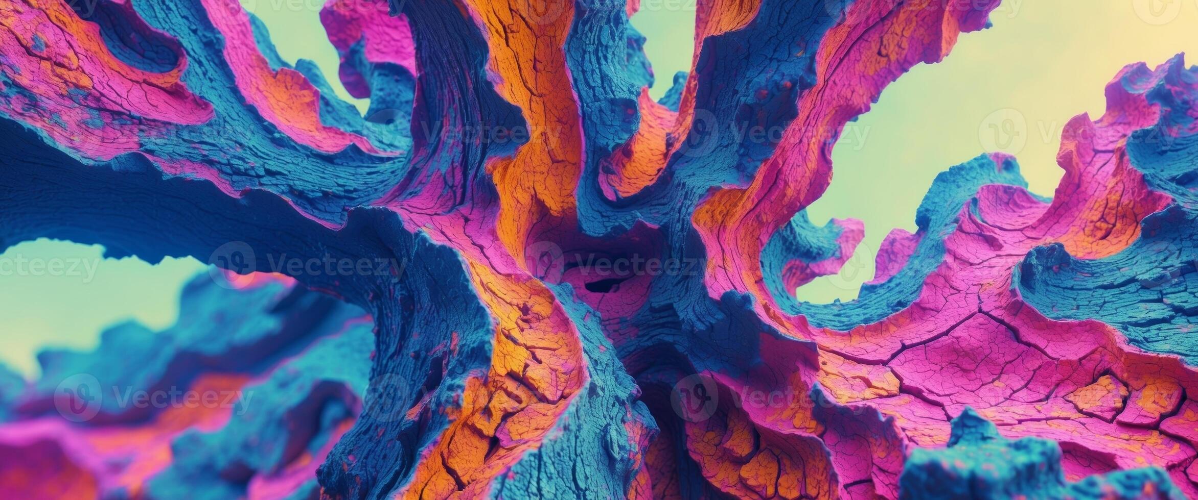 Abstract Colorful Tree Bark Texture Background. photo