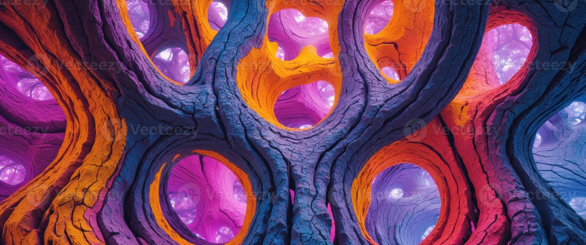 Abstract Colorful Tree Bark Texture Background photo