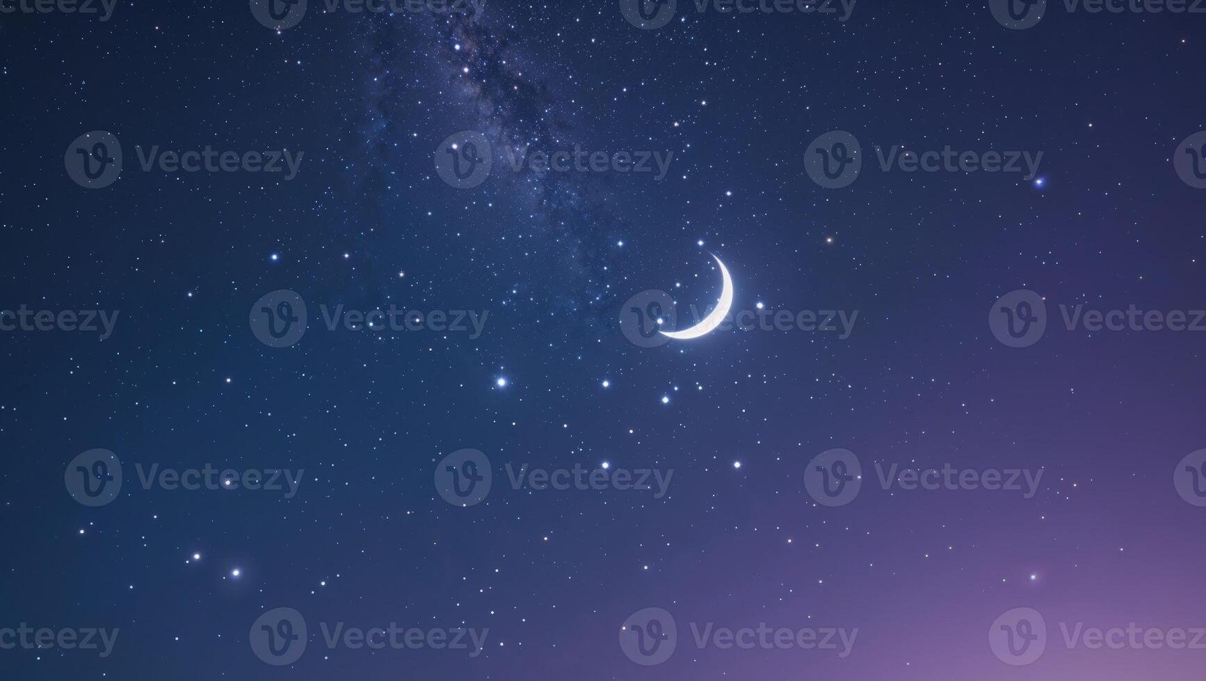 A myriad of stars shining brightly in the night sky photo