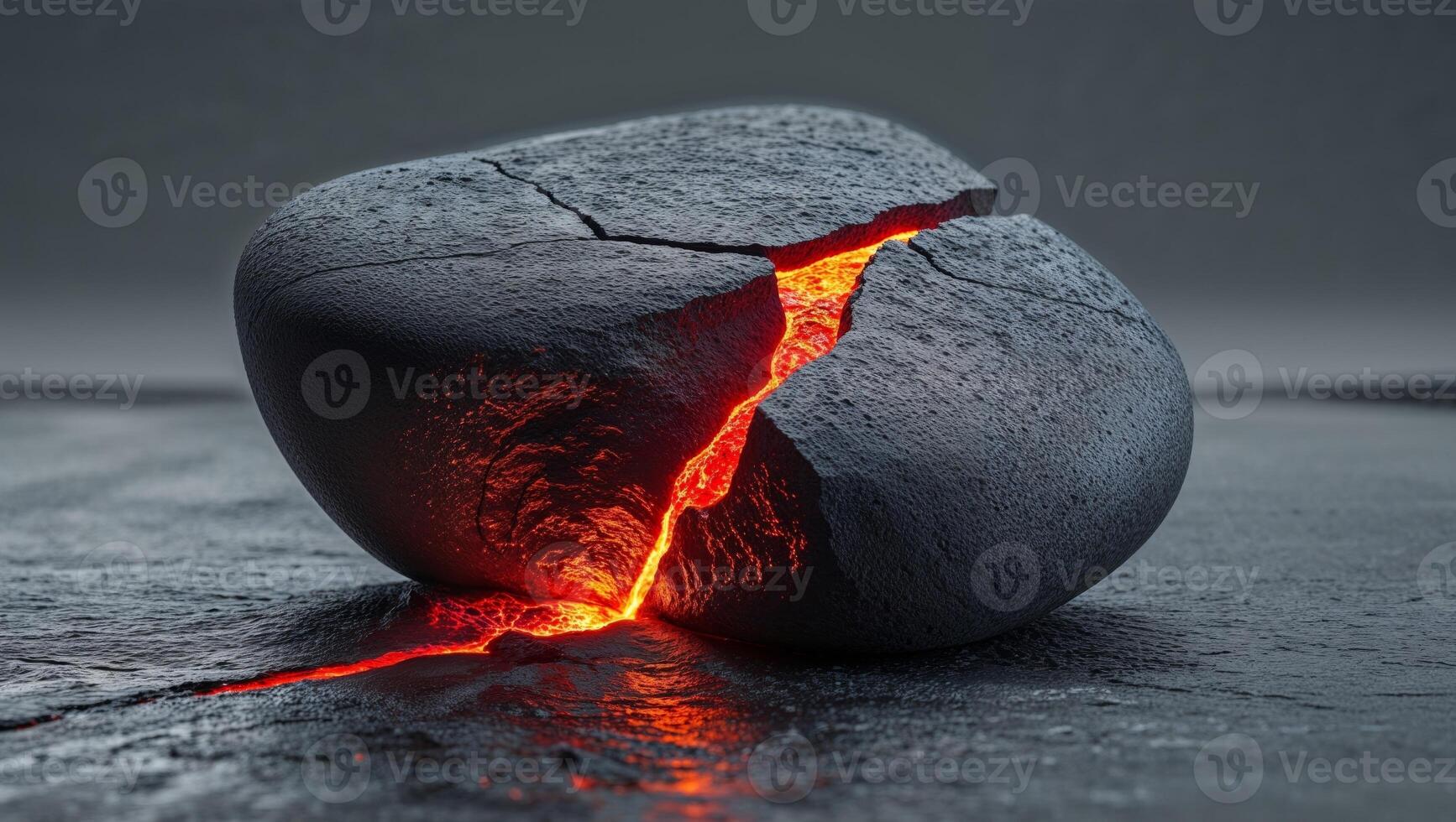 A lava rock with a hole in it photo