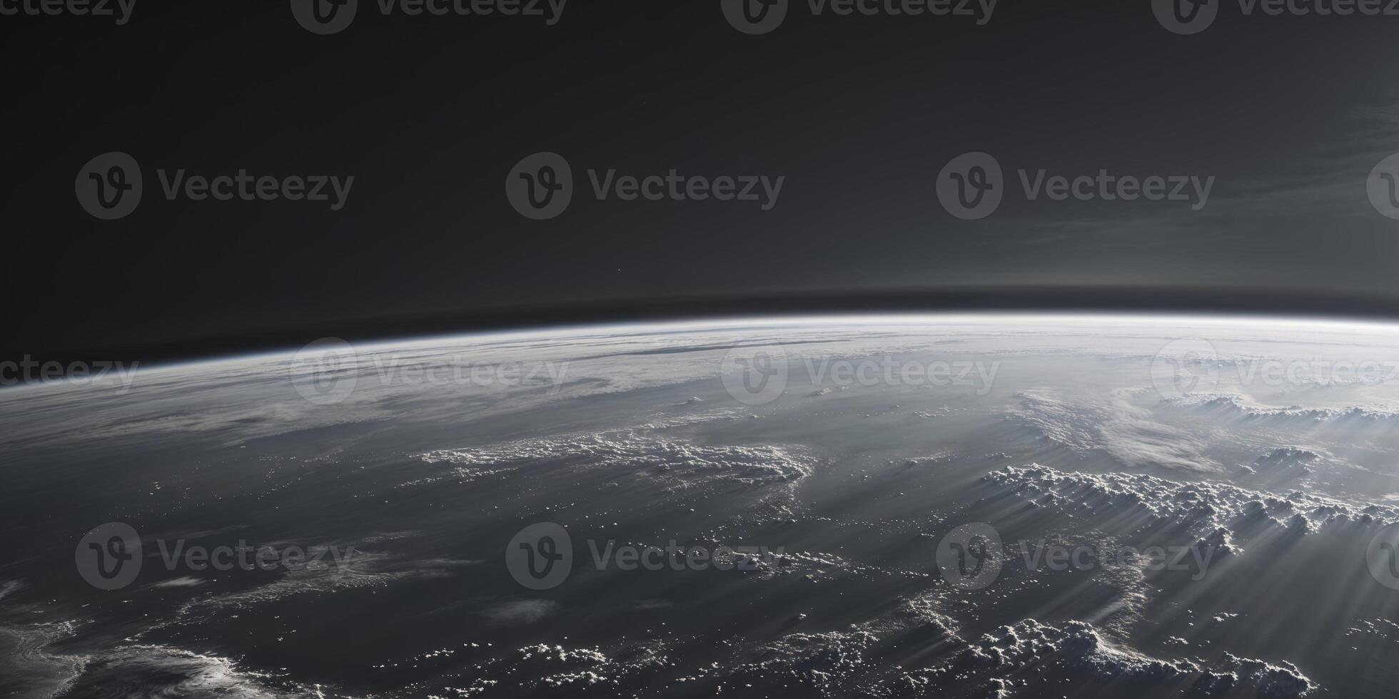 Serene earth a stunning view of our planet from space photo