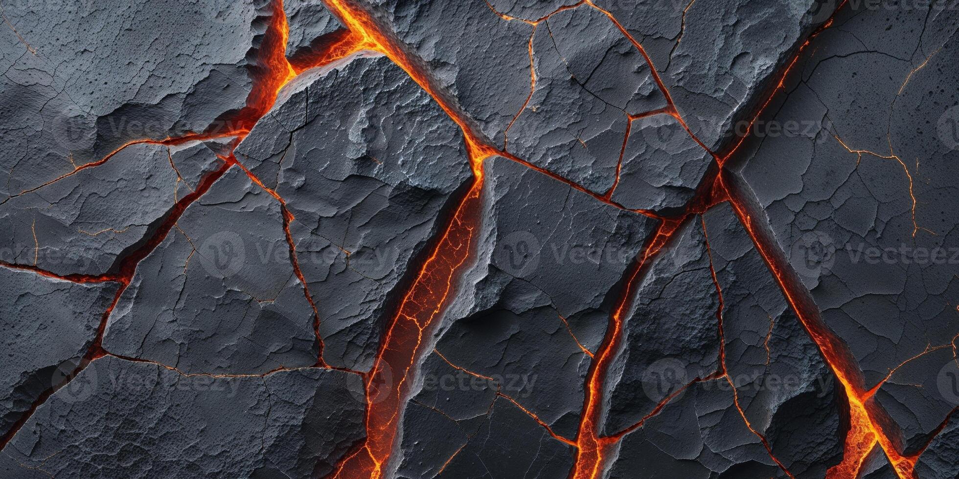 A close up of lava flowing from the ground photo