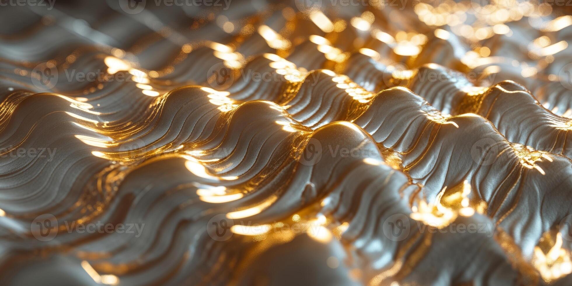 Beautiful golden scales with smooth textures in close view photo