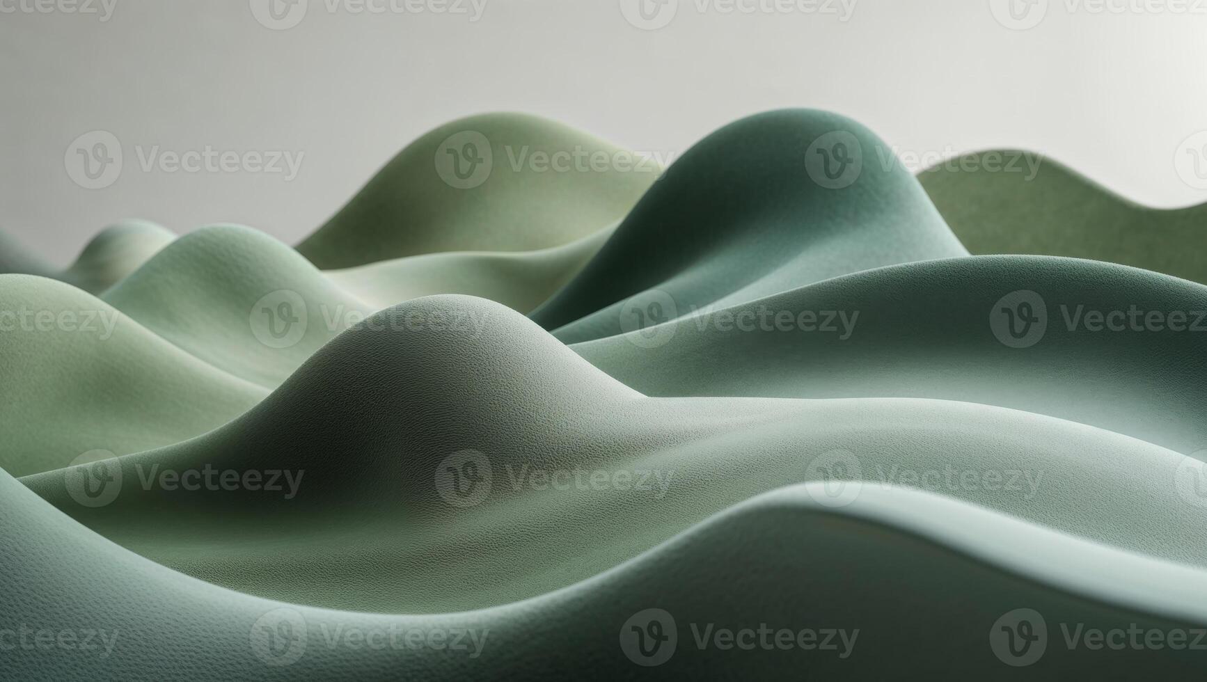 Abstract topography layering in shades of dark green with smooth flowing curves photo