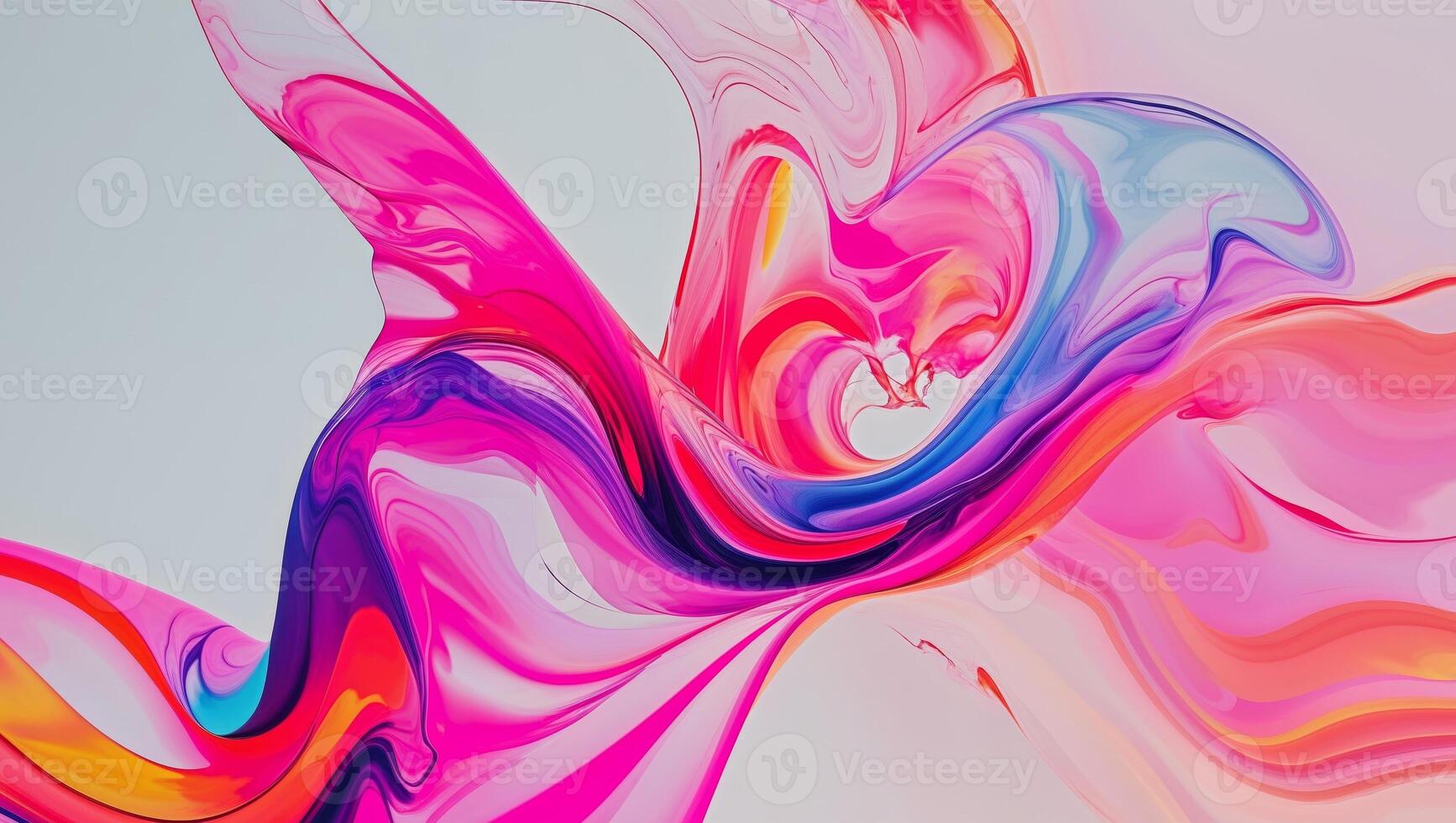 Colorful abstract art with dynamic motion and swirls. photo