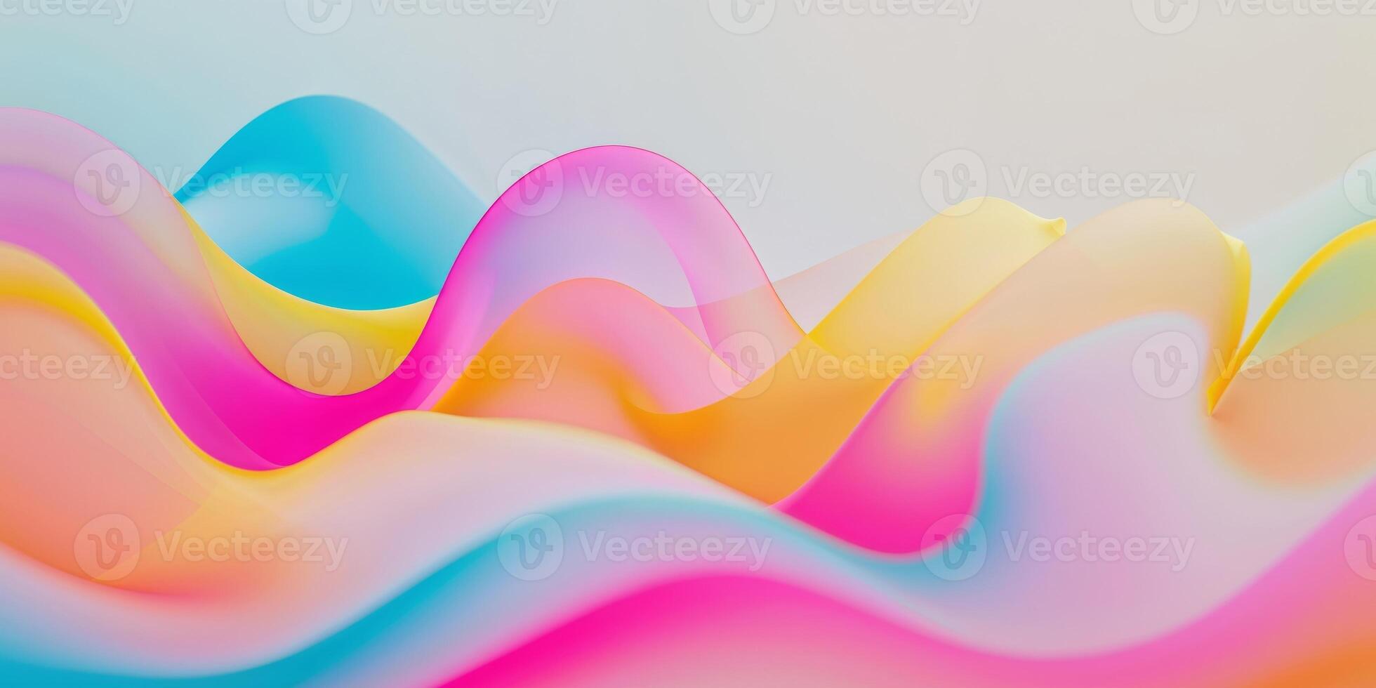 Colorful Abstract Background With Flowing Shapes photo