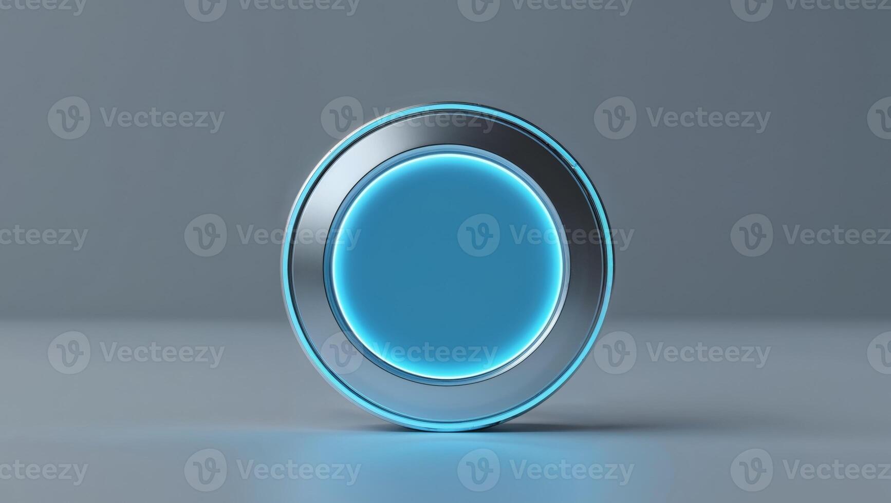 Glowing Circular Button Futuristic Interface Design photo