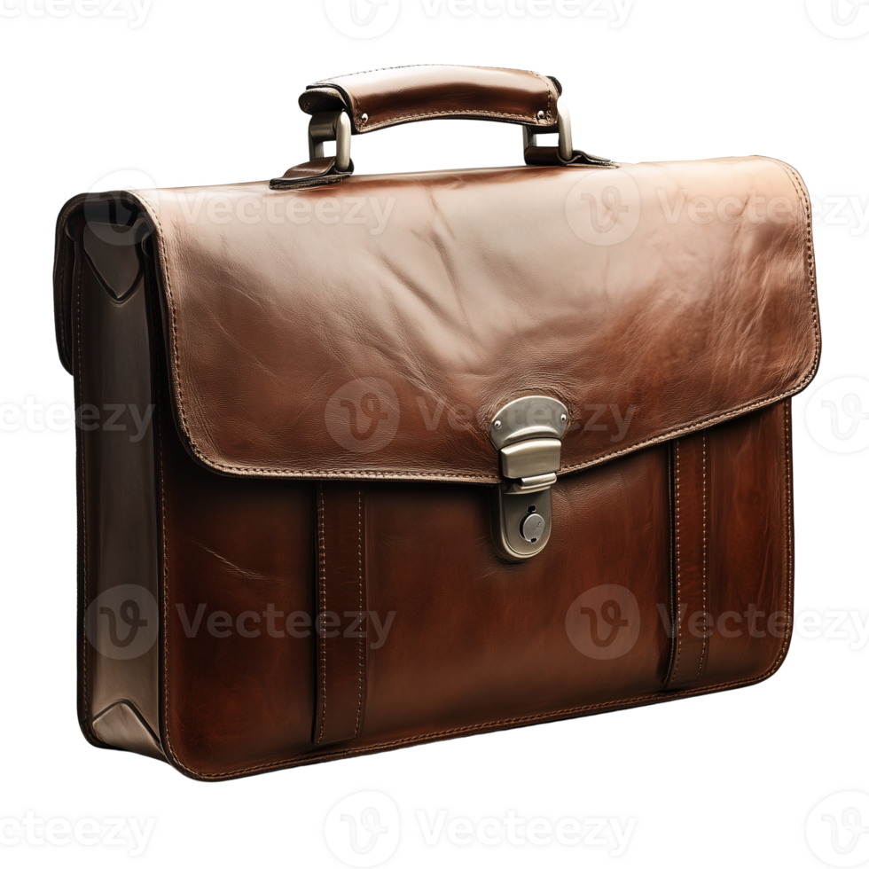 Exquisite Brown Leather Briefcase Premium Handmade Design for Professionals png