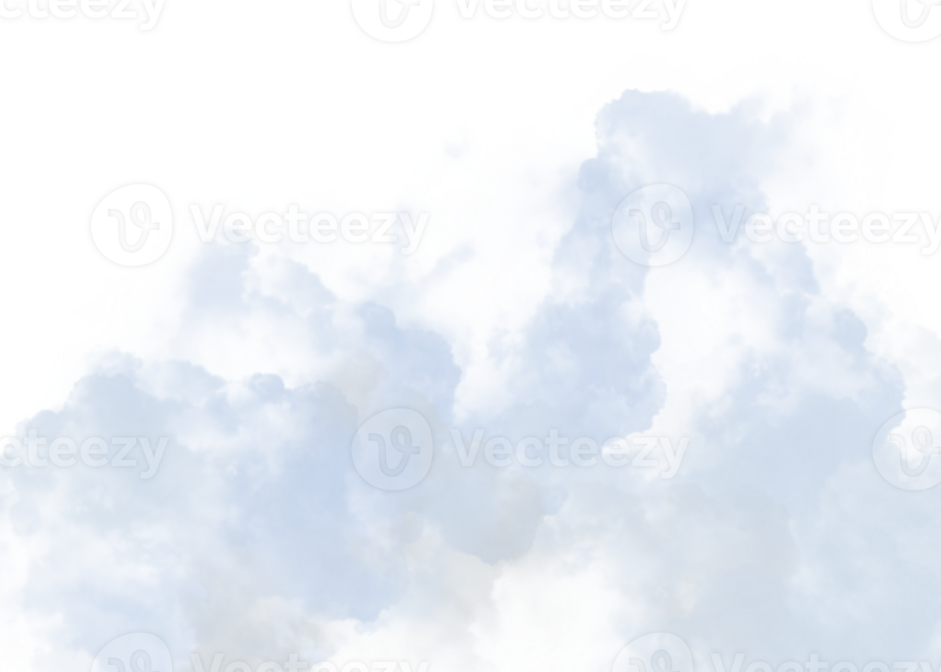 blue fluffy cloud isolated on transparency background png