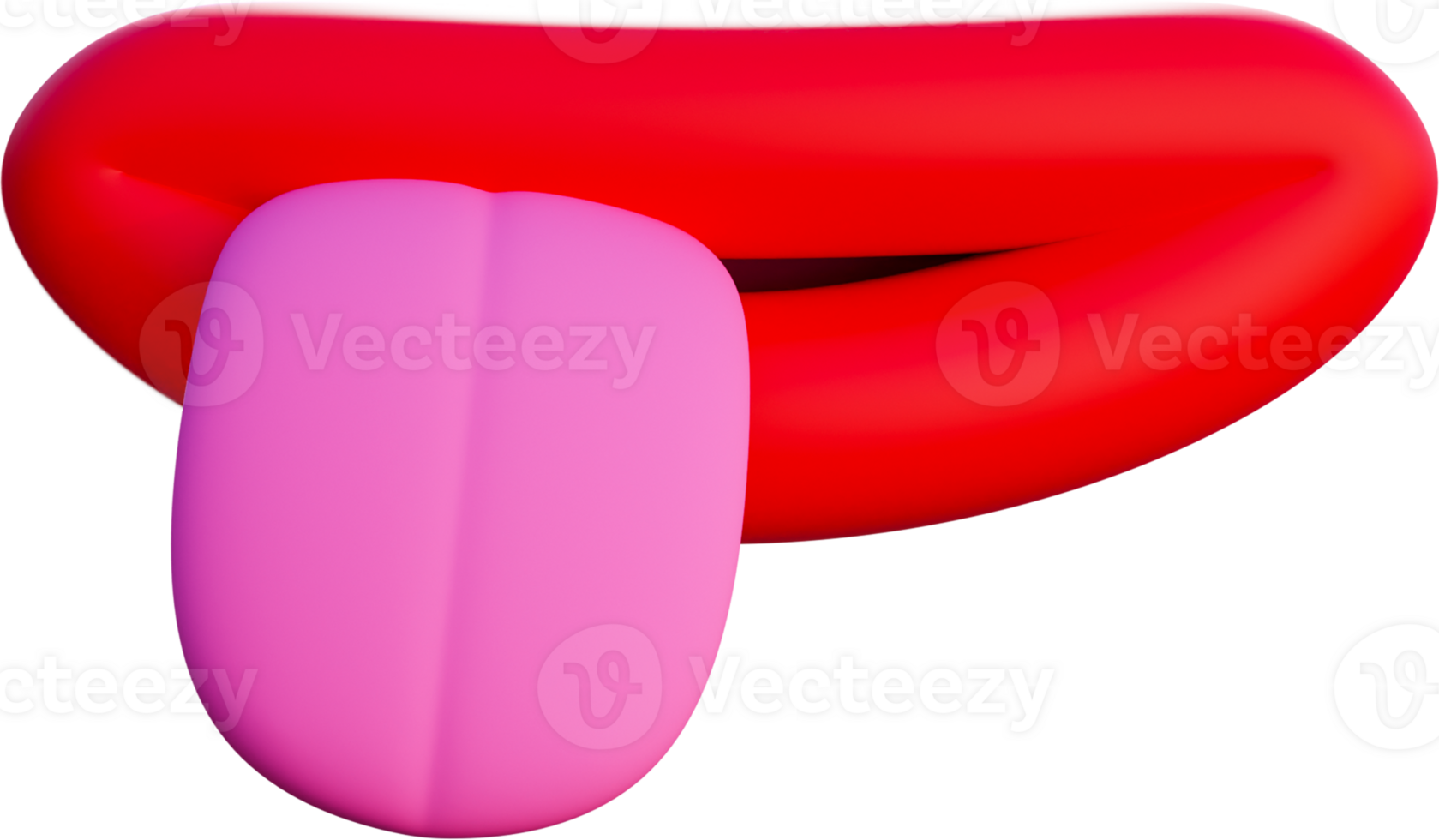 A red tongue sticking out of a pink tongue png