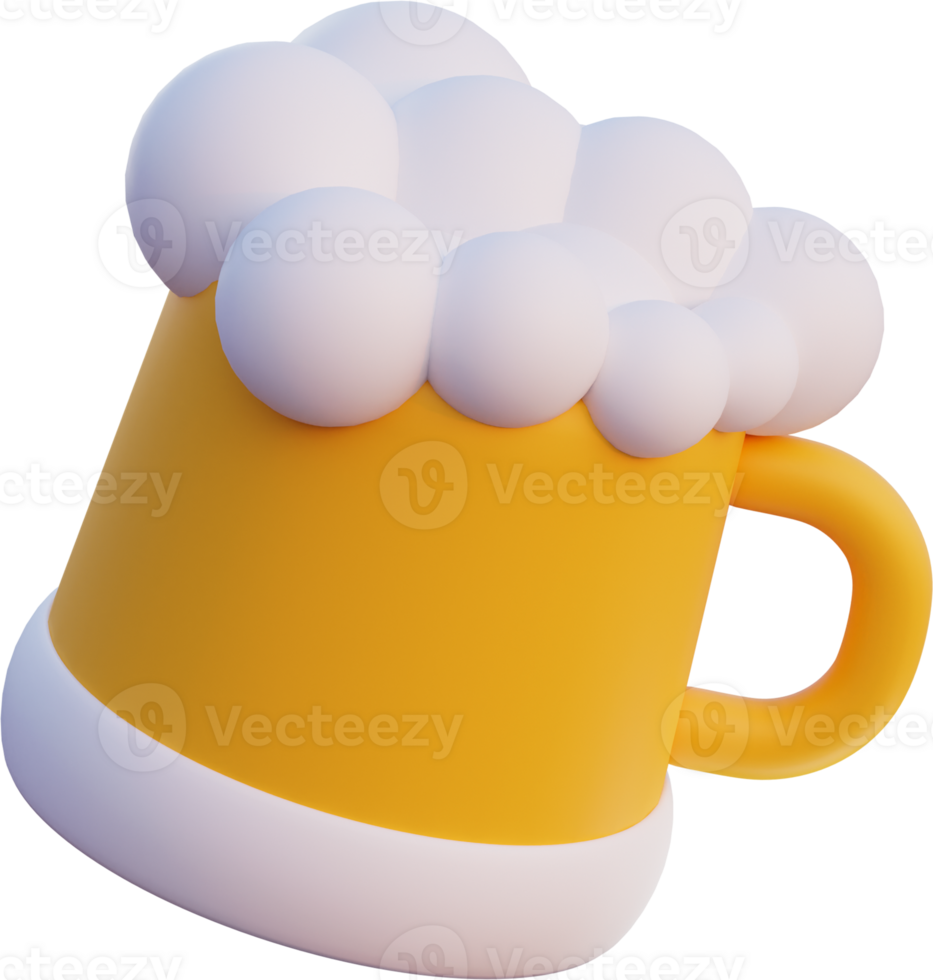 A beer mug with foam on top png